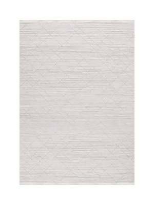 Aren Halı Magno Geometrik Beyaz Polyester Kaydırmaz Taban Makine Halısı