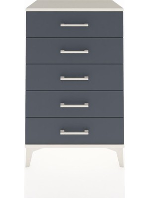 Hyperion Komodin 5 Çekmeceli 60X44X96 Aytaşı-Antrasit