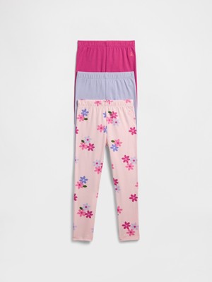 Gap Kız Bebek Pembe 3'lü Stretch Jarse Tayt