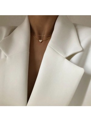 Kararmaz Çelik Mineli Kalp Kolye