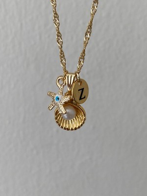 Istiridye Detaylı Harf ve Nazar Kolye