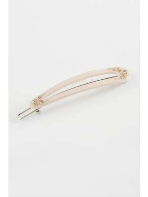 Oval Taşlı Klipsli Toka