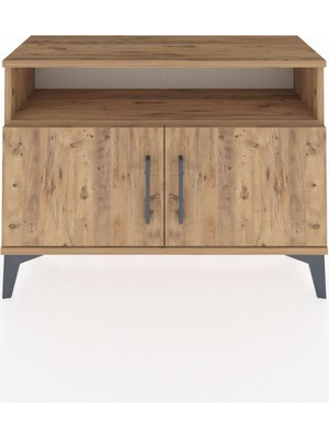 Arges Şifonyer 2 Raflı 2 Kapaklı 88X30X64 Çam-Çam