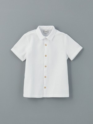 Lc Waikiki Yeni Sezon Kısa Kollu Dokulu Erkek Çocuk Gömlek