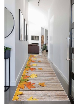 Kaymaz Tabanlı Yıkanabilir Kesme Rulo Yolluk Bej AR247