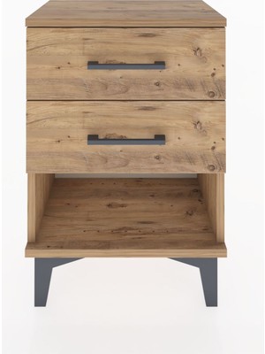 Arges Komodin 2 Çekmeceli 44X30X64 Çam-Çam