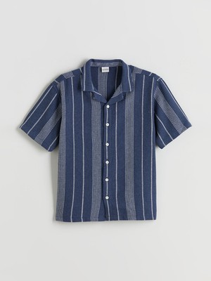 Lc Waikiki Yeni Sezon Çizgili Kısa Kollu Erkek Çocuk Gömlek