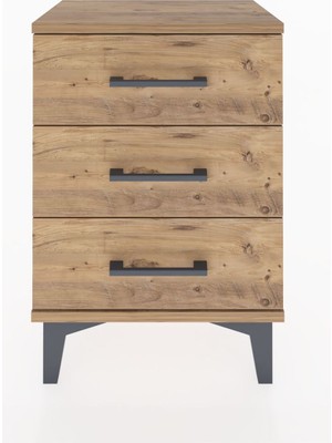 Arges Komodin 3 Çekmeceli 44X30X64 Çam-Çam