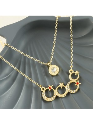 Ay Yıldız Yeni Sezon Ikili Kolye