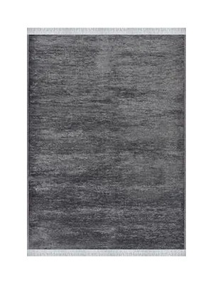 Aren Halı Galatone Modern Antrasit Pamuk ve Polyester Kaydırmaz Taban Jakarlı Makine Halısı