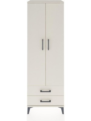 Hyperion Dolap 4 Raflı 2 Çekmeceli 2 Kapaklı 60X44X182 Aytaşı-Aytaşı