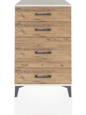 Hyperion Komodin 4 Çekmeceli 60X44X96 Aytaşı-Çam
