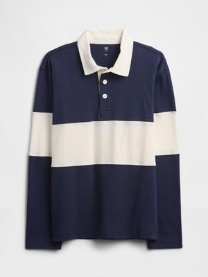 Gap Erkek Çocuk Lacivert Rugby Polo T-Shirt