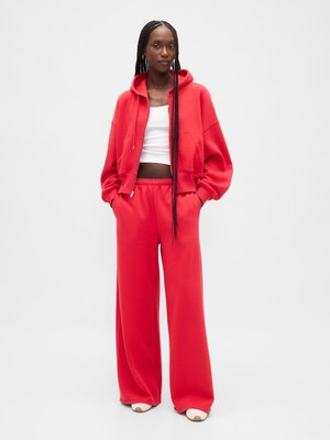 Gap Kadın Kırmızı Vintagesoft Baggy Wide-Leg Eşofman Altı