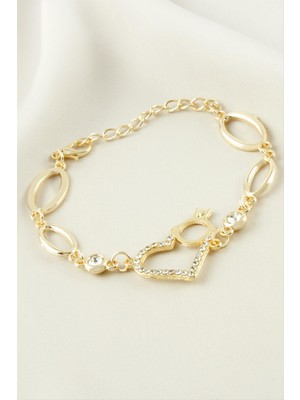 Kalp Yüzük Taşlı Bileklik