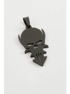 Kuru Kafa Çelik Kolye Ucu 3,5 cm