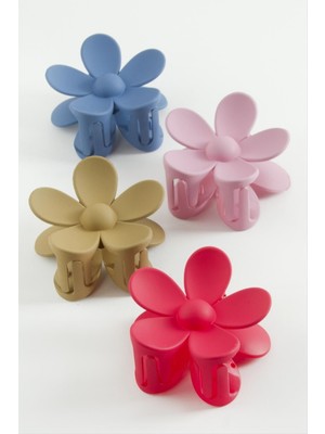 Çiçek Renkli Mandal Toka 7 cm