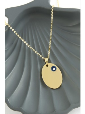 Oval Isim Yazılabilir Kolye