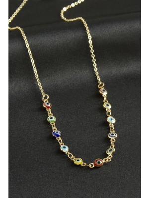 Nazarlı Mineli Kolye