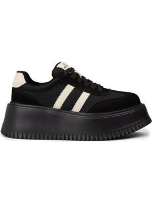 Deery Kadın Siyah Hakiki Süet Platform Sneaker - E8031ZSYHC01