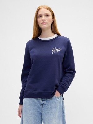 Gap Kadın Lacivert Relaxed Gap Logo Sweatshirt