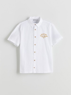 Lc Waikiki Yeni Sezon Keten Karışımlı Erkek Çocuk Gömlek