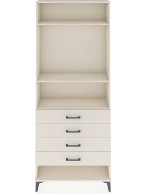 Arges Dolap 3 Raflı 4 Çekmeceli 88X30X221 Aytaşı-Aytaşı