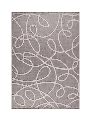 Aren Halı Laconi Modern Gri Kabartmalı Polipropilen Makine Halısı