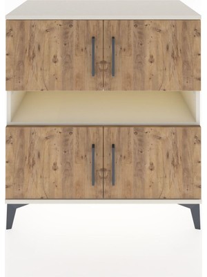 Hyperion Şifonyer 5 Raflı 4 Kapaklı 88X44X96 Aytaşı-Çam