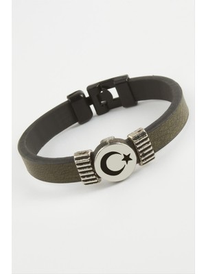 Ay Yıldız Kaliteli Suni Deri Bileklik