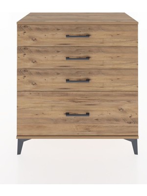 Hyperion Şifonyer 4 Çekmeceli 88X44X96 Çam-Çam