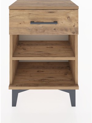 Arges Komodin Tek Raflı Tek Çekmeceli 44X30X64 Çam-Çam