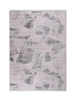 Aren Halı Montieri Geometrik Gri Akrilik Makine Halısı