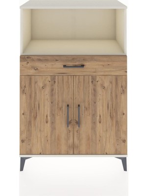Hyperion Dolap 2 Raflı Tek Çekmeceli 2 Kapaklı 88X44X134 Aytaşı-Çam