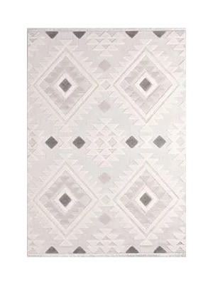 Aren Halı Urbino Geometrik Bej Iskandinav Desenli Polyester Makine Halısı