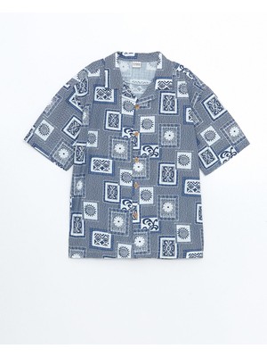 Lc Waikiki Yeni Sezon Desenli Kısa Kollu Erkek Çocuk Gömlek