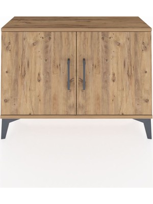 Arges Şifonyer Tek Raflı 2 Kapaklı 88X30X64 Çam-Çam