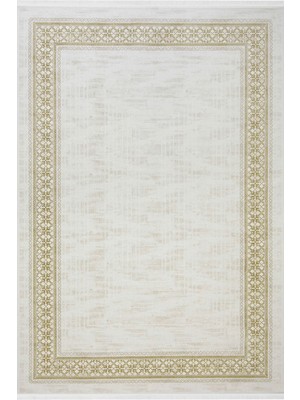 Aren Halı Barret Çerçeveli Krem Polyester Makine Halısı