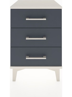 Hyperion Komodin 3 Çekmeceli 44X44X64 Aytaşı-Antrasit