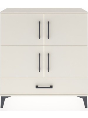 Arges Şifonyer 4 Raflı Tek Çekmeceli 4 Kapaklı 88X30X96 Aytaşı-Aytaşı