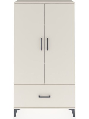 Arges Dolap 3 Raflı Tek Çekmeceli 2 Kapaklı 88X30X163 Aytaşı-Aytaşı