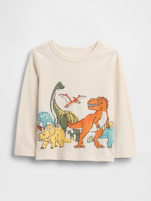 Gap Erkek Bebek Kırık Beyaz Mix & Match Grafik Baskılı T-Shirt