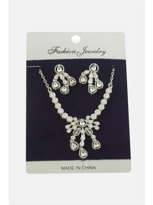 Damla Zirkon Taşlı Set Kolye