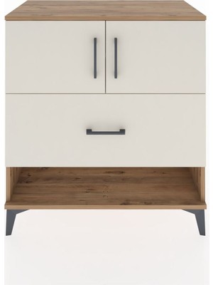 Hyperion Şifonyer 2 Raflı Tek Çekmeceli 2 Kapaklı 88X44X96 Çam-Aytaşı