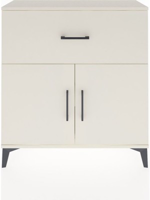 Arges Şifonyer Tek Raflı Tek Çekmeceli 2 Kapaklı 88X30X96 Aytaşı-Aytaşı