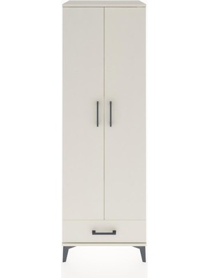 Hyperion Dolap 4 Raflı Tek Çekmeceli 2 Kapaklı 60X44X182 Aytaşı-Aytaşı