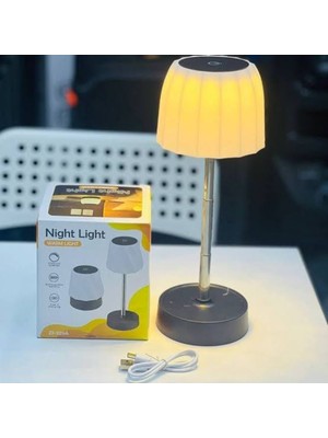 28 cm Şarj Edilebilir Gece Işığı, Loş Sıcak Işık Abajur, Beyaz