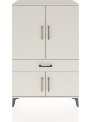 Hyperion Dolap 2 Raflı Tek Çekmeceli 4 Kapaklı 88X44X134 Aytaşı-Aytaşı