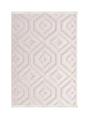 Aren Halı Fano Geometrik Bej Iskandinav Desenli Polyester Makine Halısı