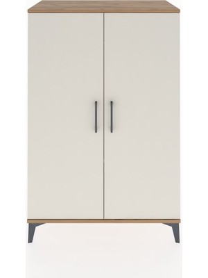 Hyperion Dolap Tek Raflı 2 Kapaklı Tek Askılı 88X44X134 Çam-Aytaşı